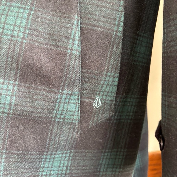 Volcom Stone Lords Men’s XL Green Plaid Wool-Blend Parka Jacket Long Coat NWT - Picture 10 of 14